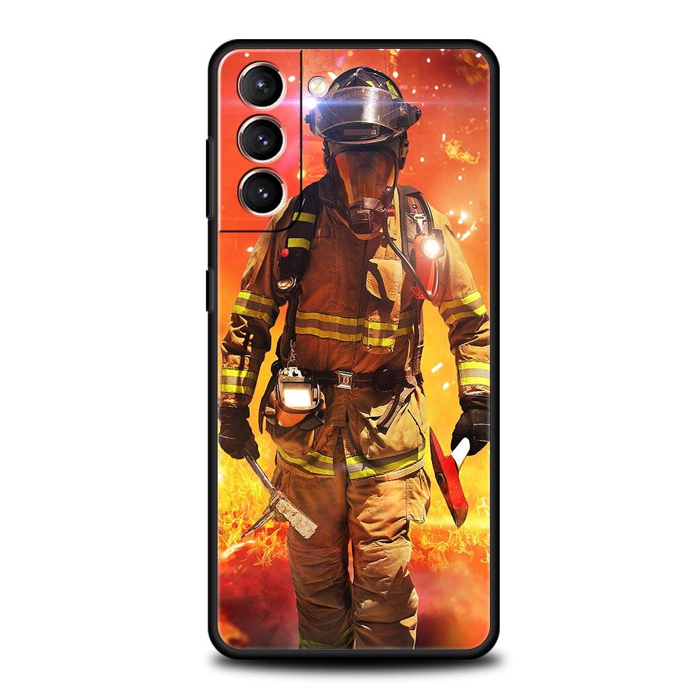 

Firefighter Heroes Fireman Phone Case для Samsung Galaxy S24 S23 S22 5G S20 Ultra S21 FE S10 S9 Plus S10E S8 Lite 20 Soft Cover Samsung S24Ultra