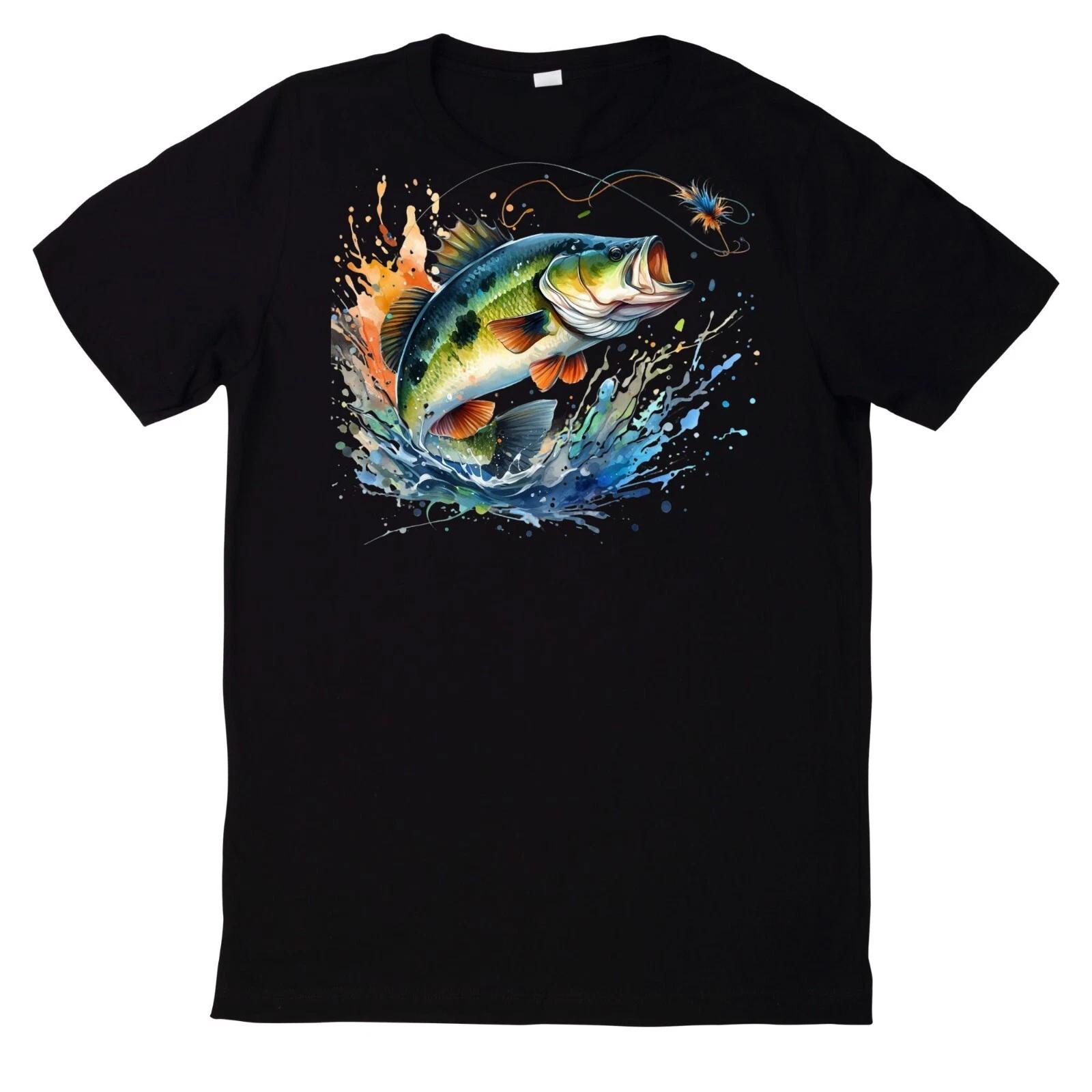 T-Shirt Lustiges Angler Fisch Motiv XXL