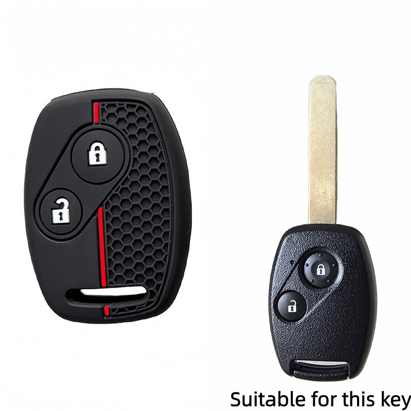 

2 Buttons Silicone Car Key Case Cover For Honda Civic 2006-2011 Accord Crv 2003 2007 Jazz Hrv