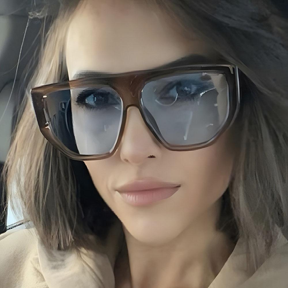 New Retro Oversized Punk Sunglasses Men Women Luxury Brand Designer Gradient Sunshade Glasses Popular UV400 lentes de sol mujer