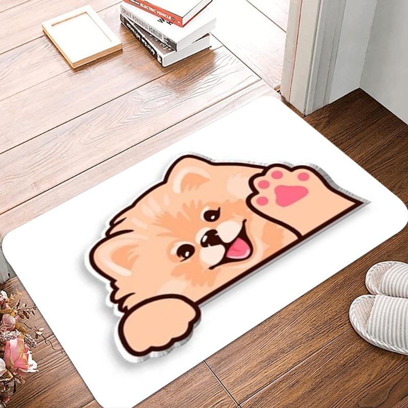 Cute Dogs Printing Carpet Cartoon Door Mat Durable Easy To Clean Indoor and Outdoor Foot Rug Welcome Mat Fashion Home Decoration