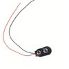 10pcs 9V Battery Clips Black Red 2Wired Cable Connection Connector Buckle 9 Volt Battery Clip Connector Battery Holder