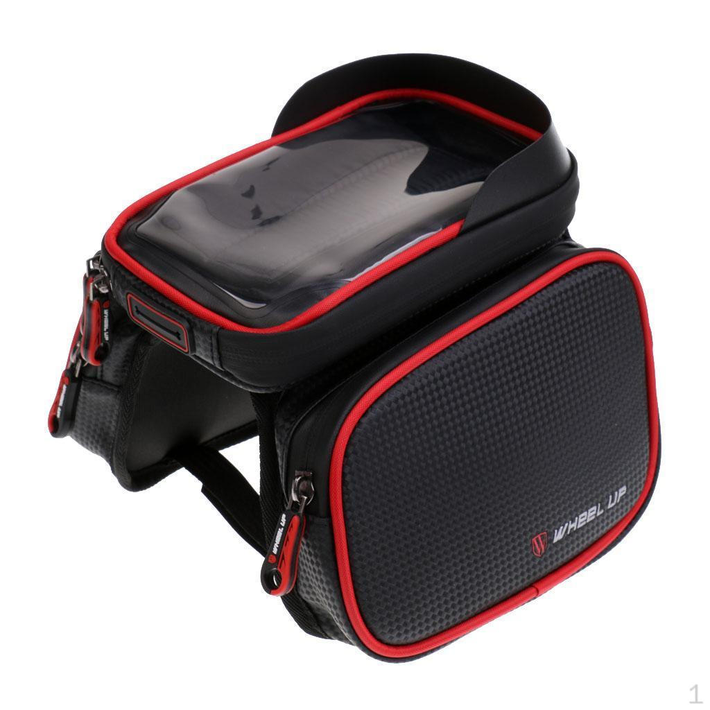 

Bike Tube Pannier Double Pouch for 6.2 Phone Smartphone красный
