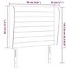 VidaXL Headboard with Ears Black 93x23x118-128 Cm Fabric3118080