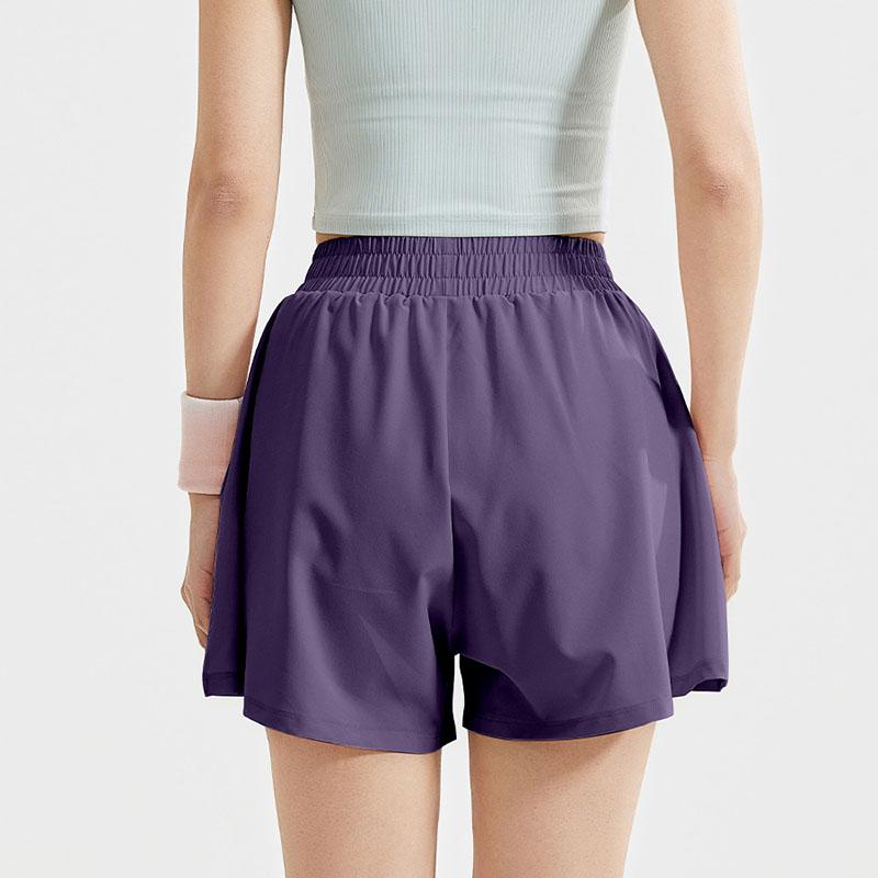 Women Sport Shorts High Waist Loose Fit Breathable with Pockets Pleated Design for Gym Running Yoga Casual Athletic Wear Comfortable
