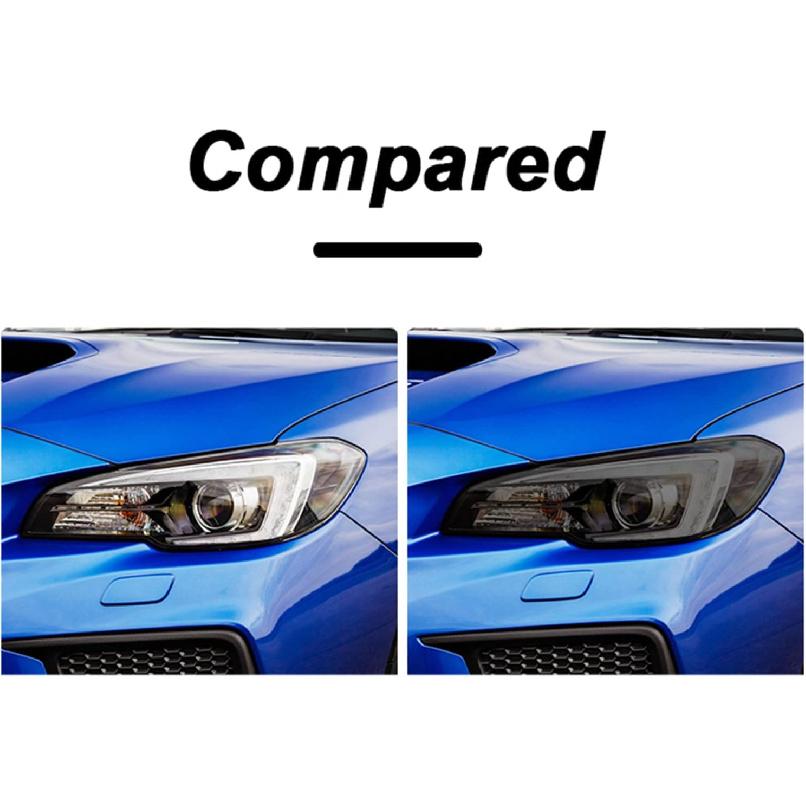 Car Headlight Protective Film for Subaru WRX VA STI 2015-2021, Smoked Black Tint Wrap Vinyl Transparent TPU Sticker,Smoked Black