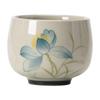 Hand-painted Lotus Teacup Plant Ash Master Cups Ceramic Tea Bowl Mugs Chinese Kung Fu Gongfu Teaware Set Household Drinkware