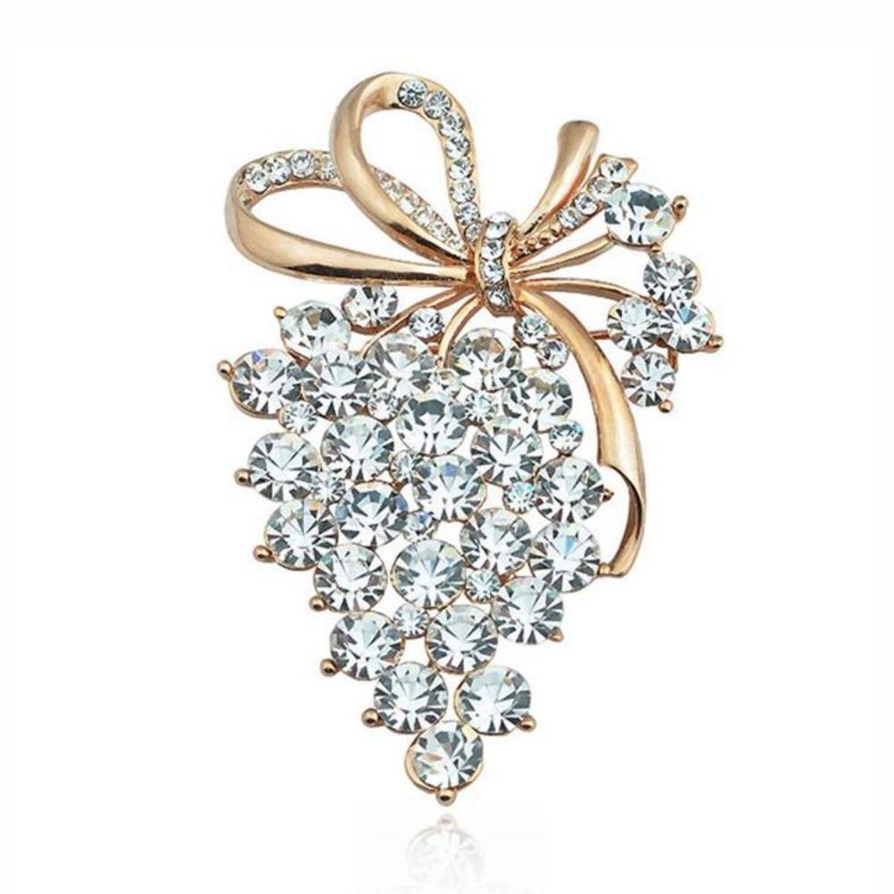Diamante Brooch Crystal Collar Pin New Wedding Corsage Pin