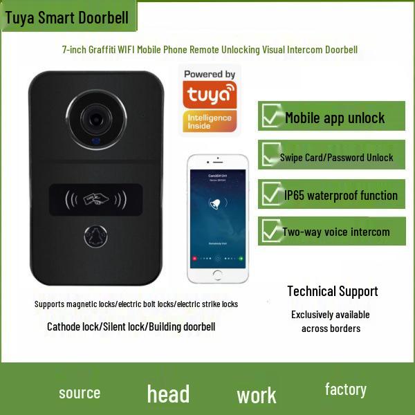 

Tuya WiFi Video Doorbell for Apartments No Additional Feature