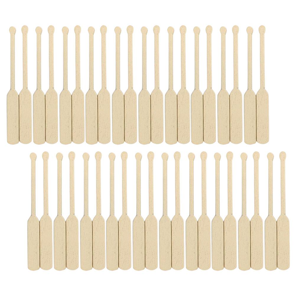 24 Paar Boot Kano Peddel Roer Strand Micro Landschap Mini Speelgoed Tuinhuis Accessoires Hout Decor Baby