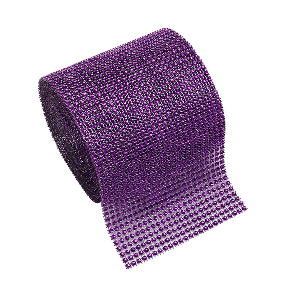 Black Rhinestone Mesh Roll Sparkling Diamond Ribbon Smooth Attach Wedding Cake Decoration Birthday Party Crafts