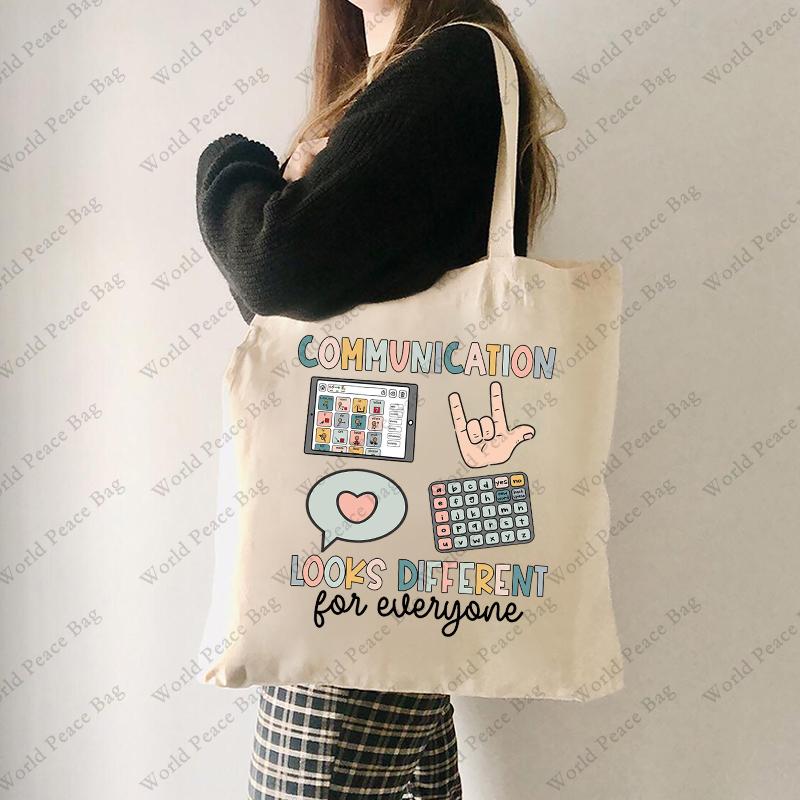 

1pc Speech Therapy Gift Speech Therapy Tote Bag Speech Pathologist Gifts Gifts for a Therapist SLP Gifts for Women pattern Tote