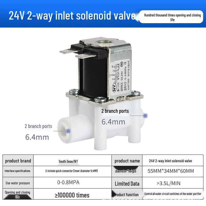 Universal Water Purifier Solenoid Valve: 2-in-1 Inlet and Wastewater Flushing Valve