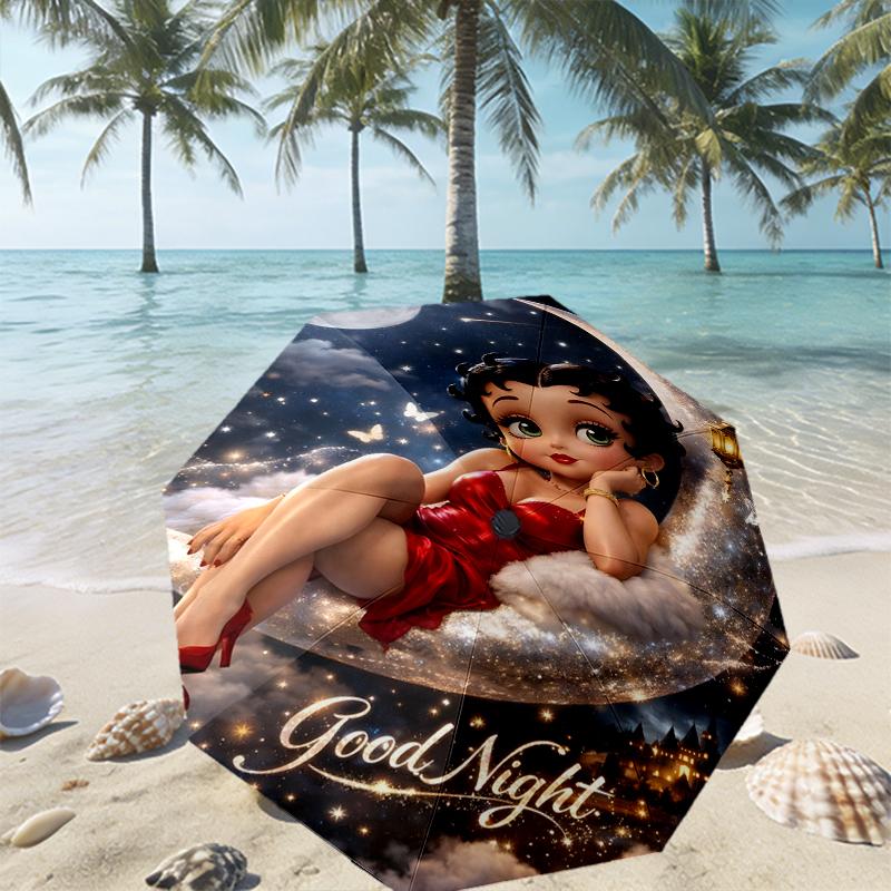 Betty Boop Print Umbrella Automatic Opening/ Closing - Portable Foldable Design - Daily use for Travel/Outdoor - Gift for Birthday