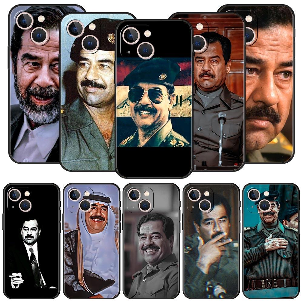 Arabic Iraq Saddam Hussein Phone Case For iPhone 17 16 15 Pro Max 11 12 13 14 7 8 Plus SE 2020 X XR XS Cover Soft Black