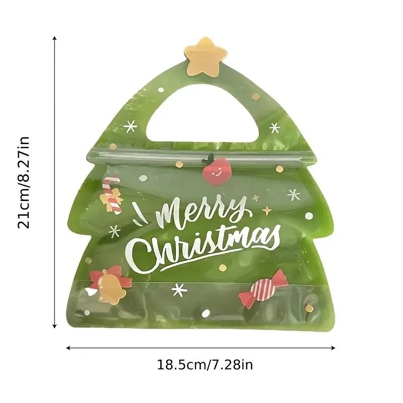 10PCS Christmas Festival Gift Bags Halloween Candy Packaging For Biscuits Cookies Chocolate Parties Holiday Decor Ziplock Bags