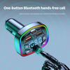 Hands-free Mp3 Music Player Fast Charging Cigarette Lighter Dual Usb Colorful Ambient Light Car Accessories Fm Transmitter