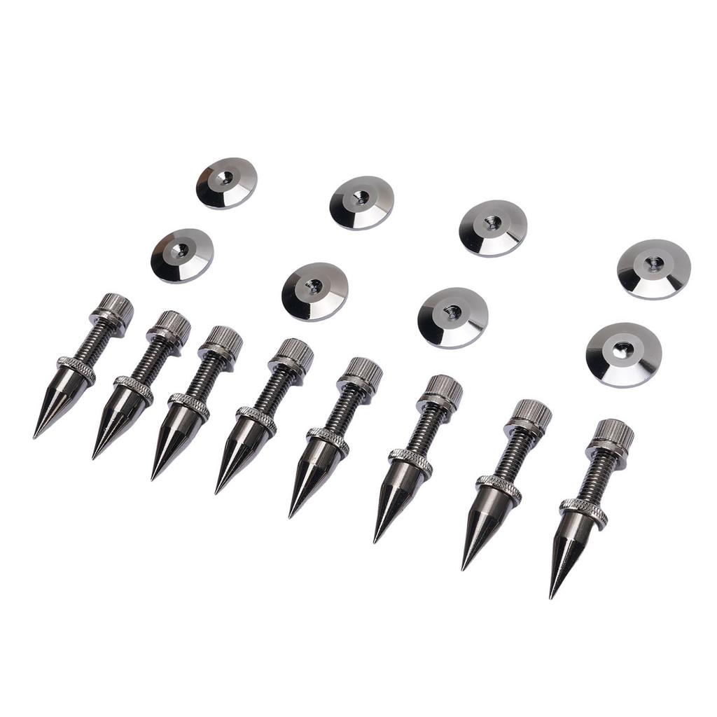 8 Pack Speaker Spike Pad Kit Shockproof Adjustable Copper Speaker Isolation Feet Stand for Amplifier CD DVD Player