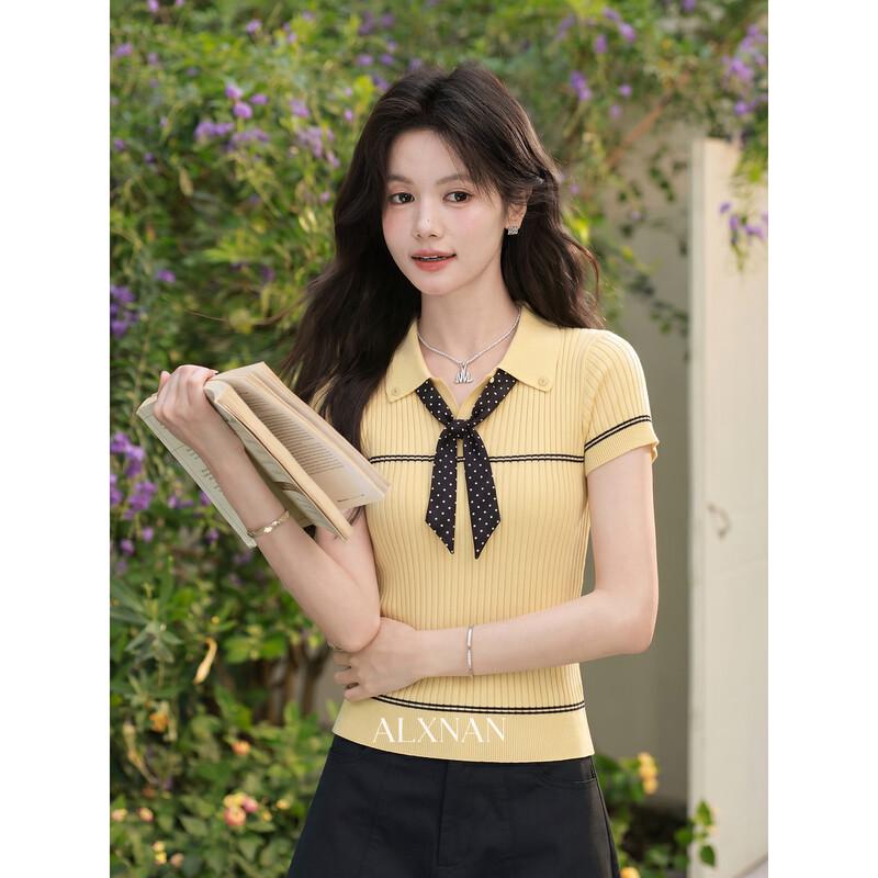 French Academy Style Polo T-shirt M