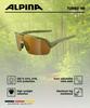 Sports Mirror Designed for Small Shield TURBO HR Olive Matte [Alpina] Sunglasses, Lens, Anti-Fog, Faces/Women, Design,