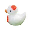 12Pcs Mini Resin Floral Ducks Colorful Miniature Duck Figurines Cute Mini Animal Collectibles for Fairy Garden Decor DIY Crafts Fish Tank Decoration