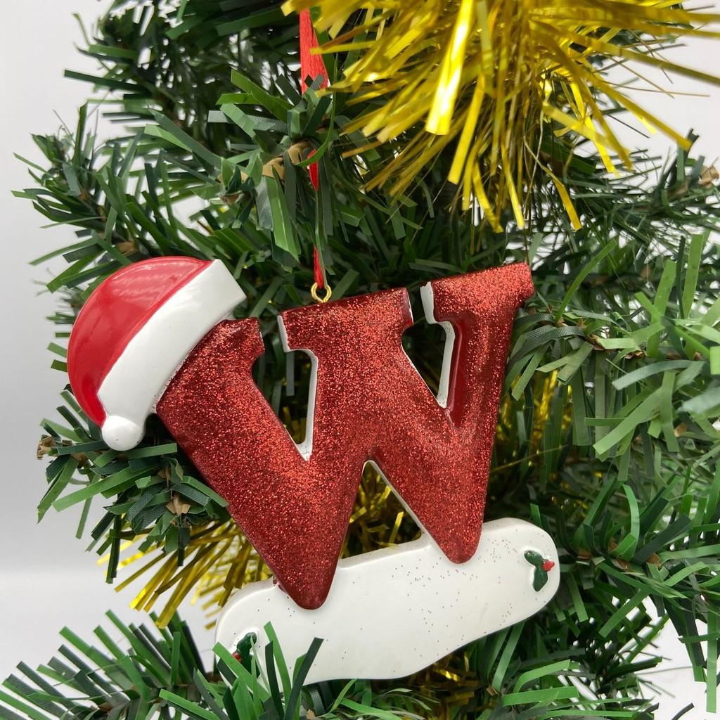 Chic 26 Letter Resin Alphabet Ornaments For Christmas Tree Unique Holiday Decor