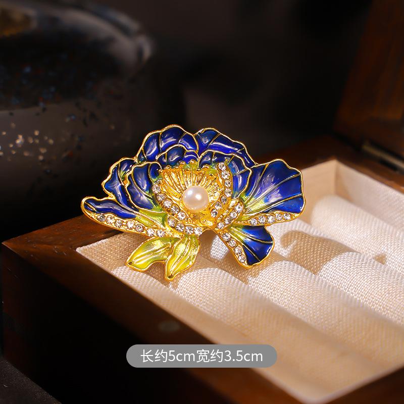 

Классический национальный стиль Новая китайская брошь пион товар Премиум брошь бабочка булавка Украшение для пальто эмалью