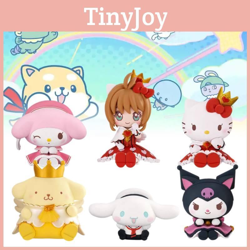 Cute Pvc Sanrio Collectible Figures Set With Kuromi Cinnamoroll Pudding Dog And Sakura Style