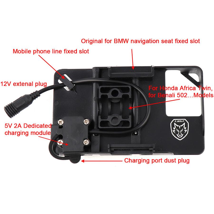 Universal mobile phone Navigation bracket USB phone charging For BMW Honda
