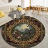 Bat Retro Round Area Rug,Carpet Rug for Living Room Bedroom Sofa Playroom Decor,Non-slip Floor Mat99