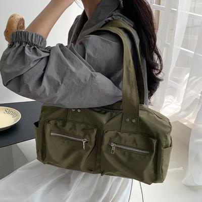 Nylon Bag Women Multi Pocket Office Lady High-Capacity Shoulder Bag Handbag Simple Unisex All-match