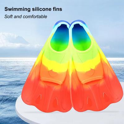 1 Paar Schwimmflossen Bequem Rutschfest Ergonomie Professionelles Hilfstraining Silikon Kurzschwimmen