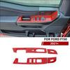 Inteiror Front Door Window Lift Panel Switch Trim Cover For Ford F150 + Red