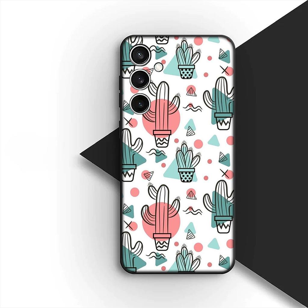 Cactus Wallpaper Phone Case for Samsung Galaxy S20 S22 S21 FE Ultra Plus A07 A17 A15 A16 A25 A57 A37 Protective Cover