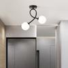 Modern Glass Ceiling Light Minimalist Black Gold Ceiling Lamp Indoor Lighting Hallway Aisle Balcony Entryway Cloakroom Fixtures