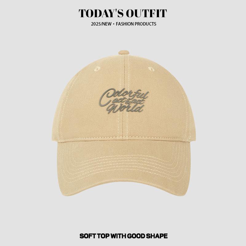 New Model of Larger and Deepened Big Head Circle Hat for Women's Baseball Cap Soft Top for Women's Summer Letters Versatile Alphabet Baseball Cap