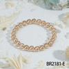 European American Cool Style Moonstone Gradient Bead Elastic Bracelet, Stackable for a High-End Daily Look