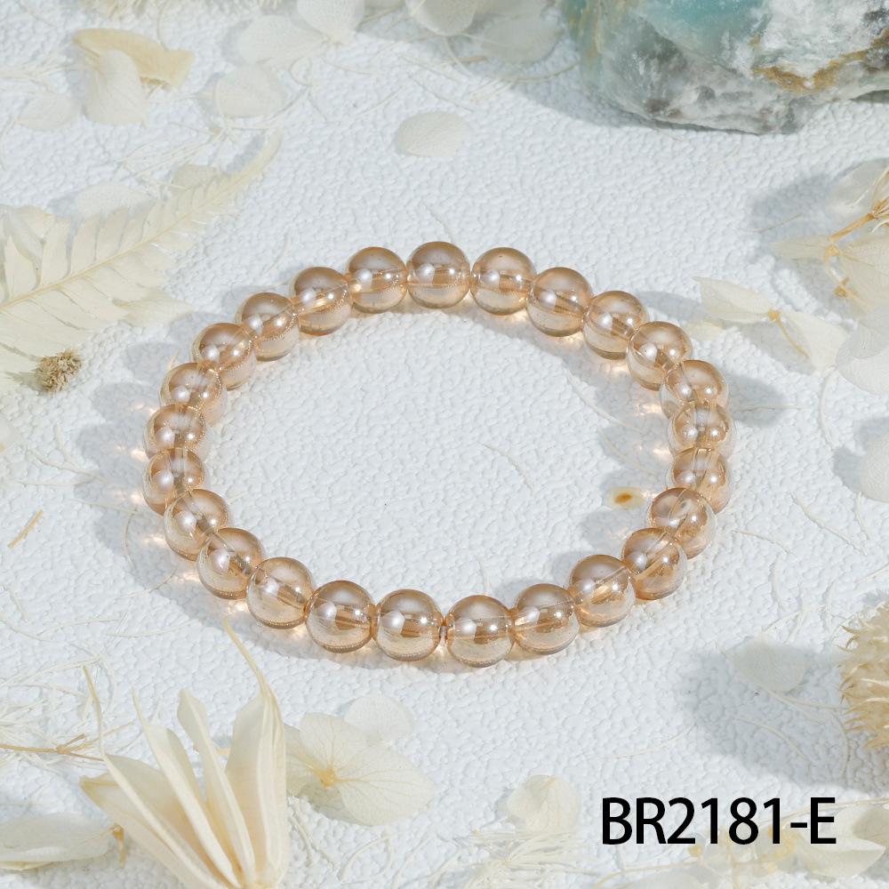 European American Cool Style Moonstone Gradient Bead Elastic Bracelet, Stackable for a High-End Daily Look