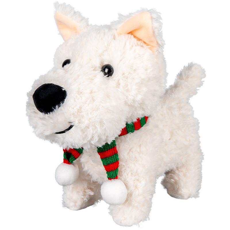 Scarf Cute Plush West Highland Children Electric Toy With Function Storytelling
