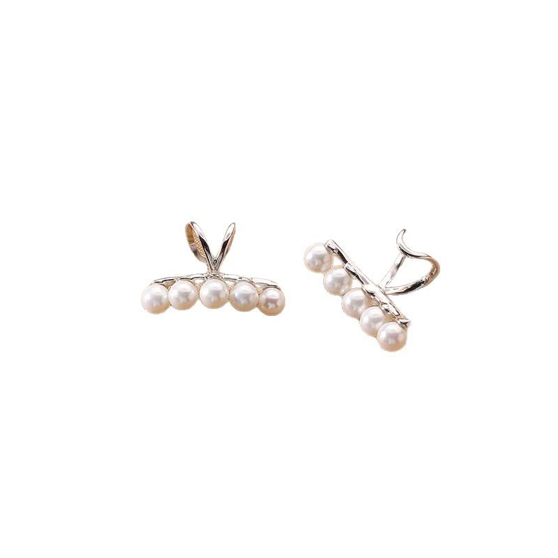 Koreanische minimalistische Perlen-Ohrklemmen für Damen - Elegant, schlicht, kein Piercing erforderlich, sommerfertiger Schmuck