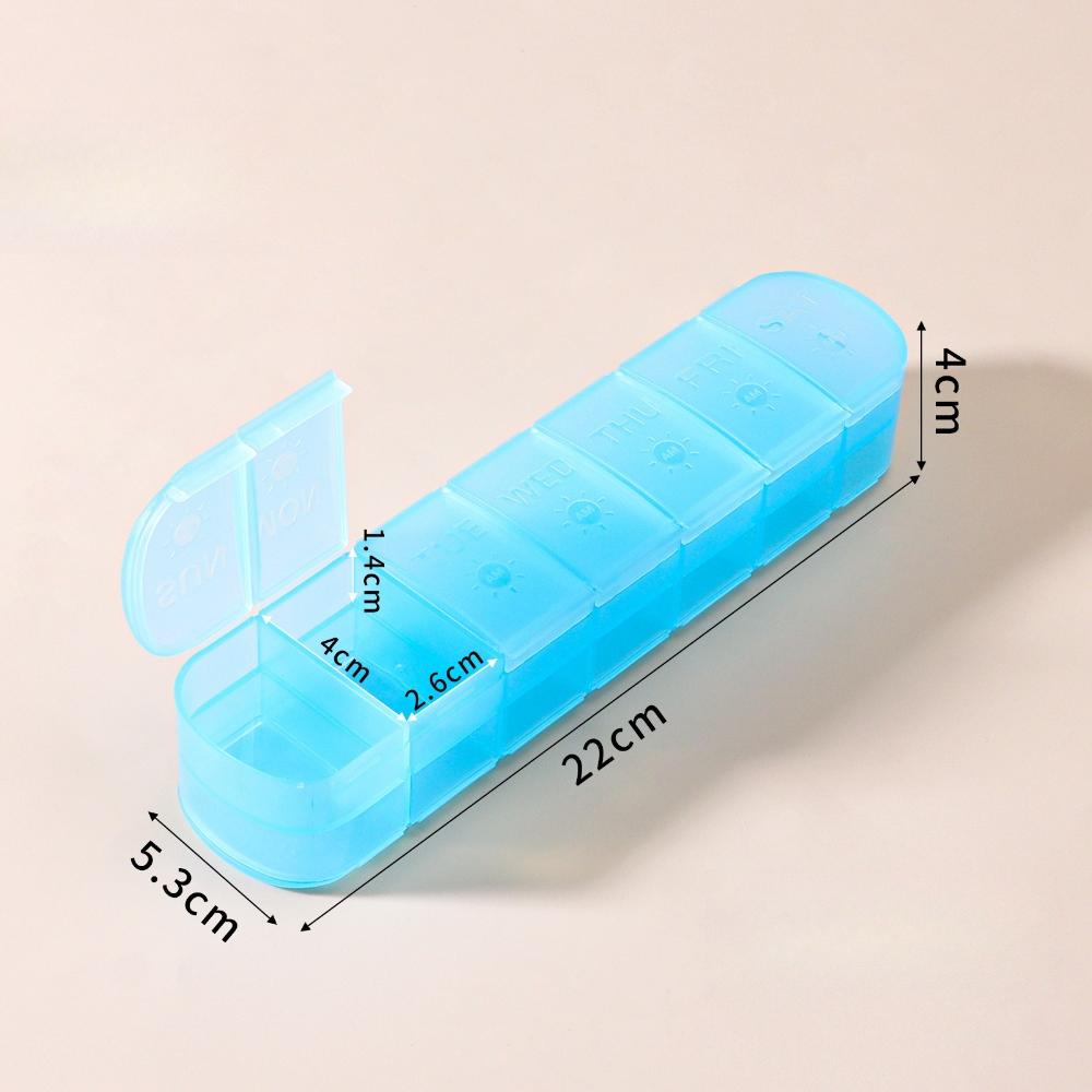 New Weekly Double-layer Premuim Portable Pill Storage Cases Box Organizer 7 Days 14 Grids 2 Times A Day for Vitamins Fish Oils