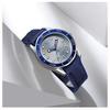 Men's Diver Style Quartz Watch with Luminous Hands Auto Date Waterproof Stainless Steel/Rubber Band Wristwatch