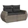 VidaXL Salon de Jardin avec Coussins 5 pcs, Canapés de Terrasse, Ensemble de Meubles de Patio, Mobilier d'Extérieur, Gris 3221329