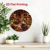 Metal Wall Art Vintage African Lady Round Sign Home Bar Decor Kitchen Office