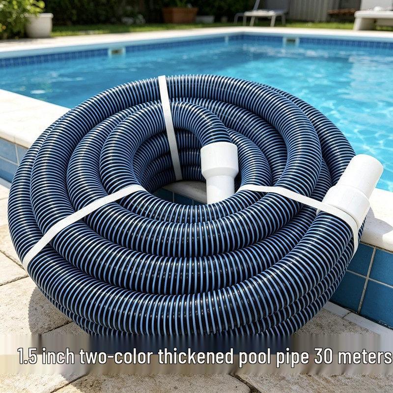 1.5" Skimmer Drain Pump Hose: Self-Floating, Soft Pool Vacuum & Cleaning Connector.