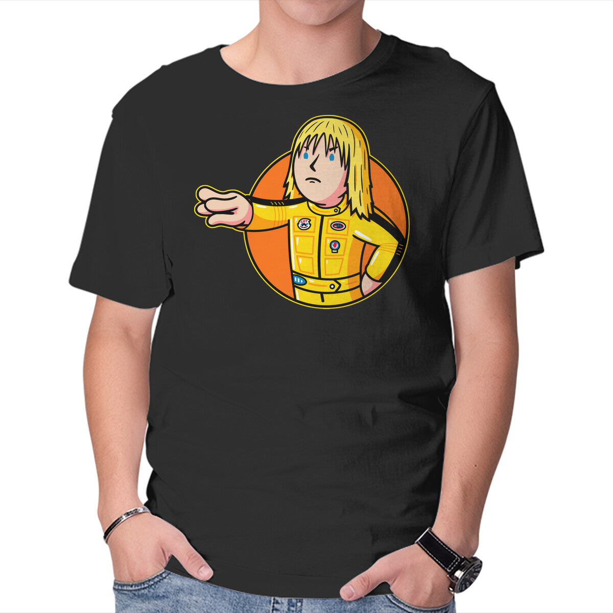 Unisex Crew Neck T-Shirt Killer Girl Graphic Short Sleeve Casual Tee XXL