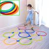 Lustiges Sportspielzeug für Kinder im Freien, Gitter-Sprungring-Set, Spiel mit 10 Reifen und 10 Verbindungsstücken für das Spielen im Park, Jungen und Mädchen