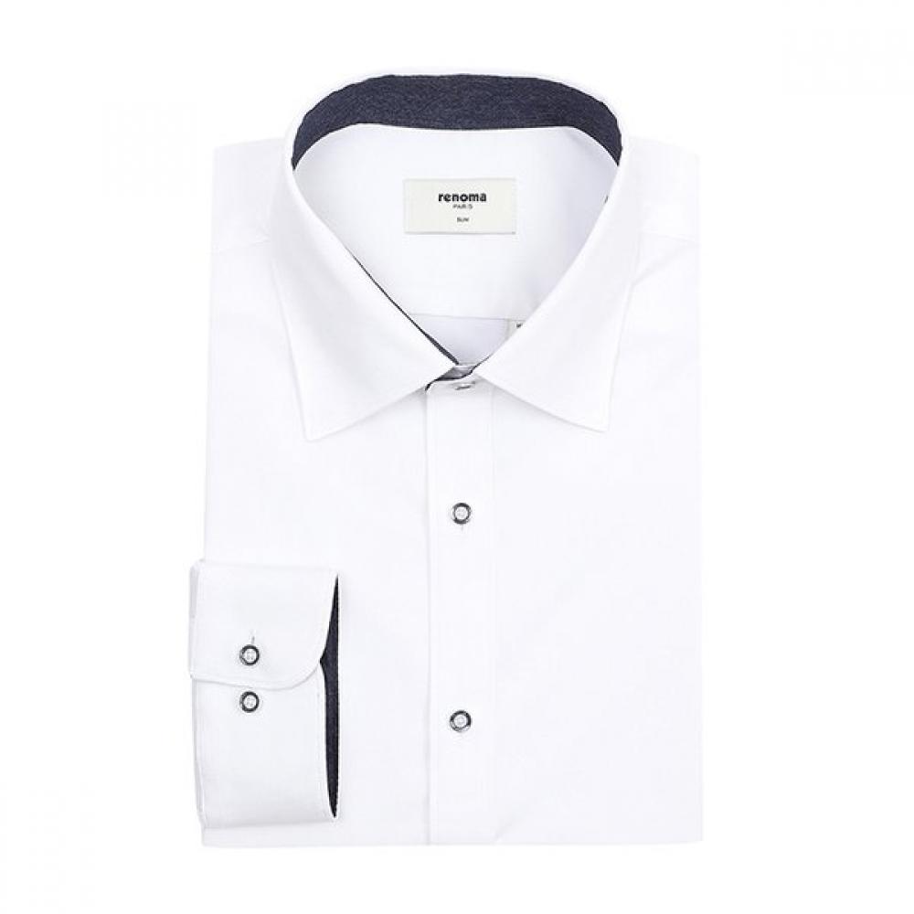 Renoma Tencel Spandex White Slim Shirt Rnfsl1105 Wh