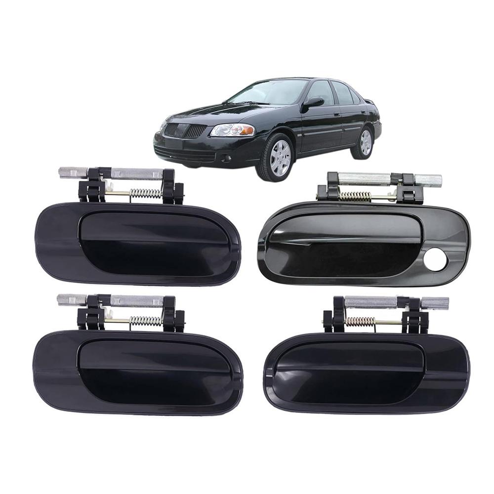 Outer Door Handle Set of 4 Front and Rear Side For Nissan Sentra 2000 - 2006