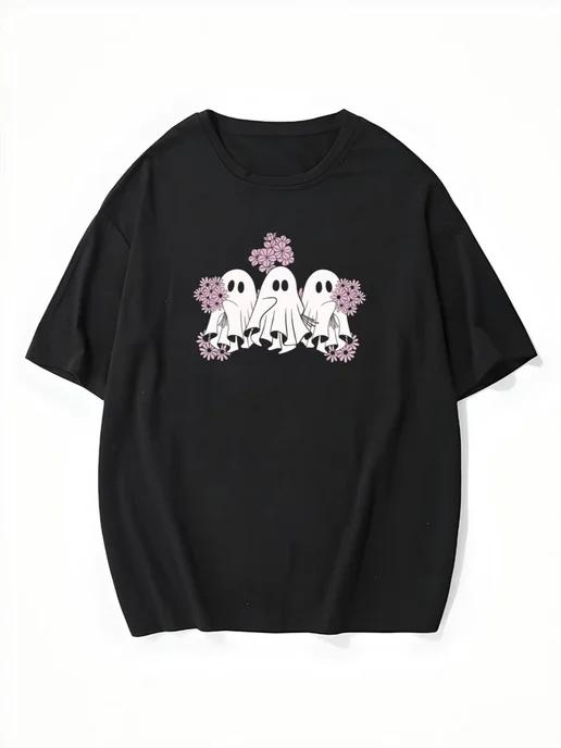 Oversized T-shirt with Halloween print 2XL